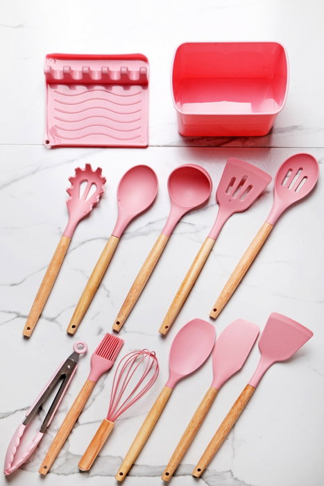 Hermia Juego de Cucharas C-SLC1301 Rosa de 13 Piezas Hermia Juego de Cucharas C-SLC1301 Rosa de 13 Piezas